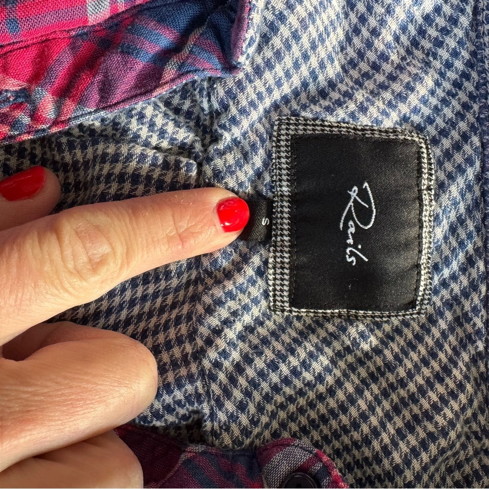 Rails Size Small Button Down Flannel Pattern Supe… - image 3